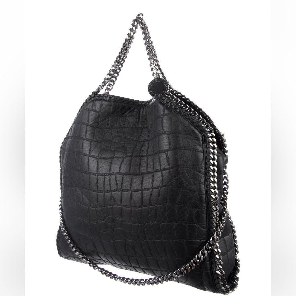 Stella McCartney Embossed Vegetarian Leather Falabella 3 Chain Tote Bag